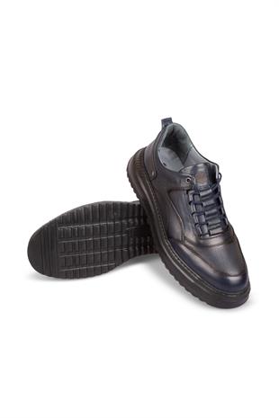 Erkek Sneaker Hakiki Deri Ayakkabı 123Y25E5102