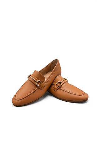 Hakiki Deri Kadın Klasik Babet Ayakkabı 081Y24K11114