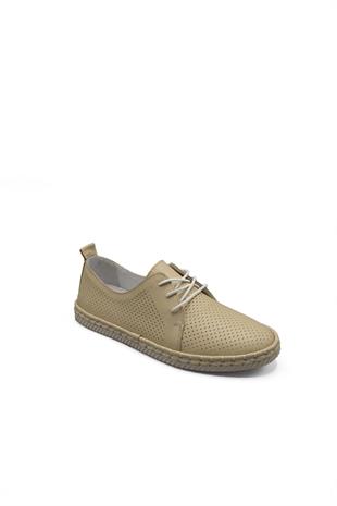 Kadın Bağcıklı Babet Hakiki Deri Ayakkabı 001Y24K1048