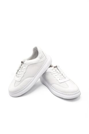 Kadın Deri Ve Tekstil Sneaker Ayakkabı 082Y24K11604
