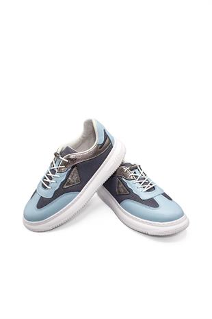 Kadın Deri Ve Tekstil Sneaker Ayakkabı 082Y24K11604