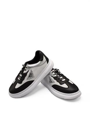 Kadın Deri Ve Tekstil Sneaker Ayakkabı 082Y24K11604