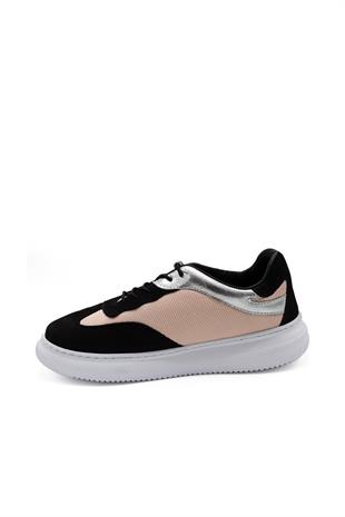 Kadın Deri Ve Tekstil Sneaker Ayakkabı 082Y24K11604