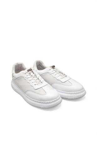 Kadın Deri Ve Tekstil Sneaker Ayakkabı 082Y24K11604