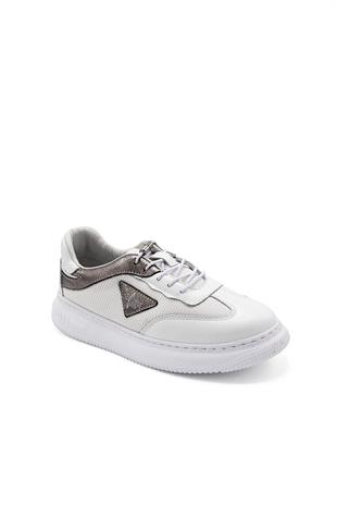 Kadın Deri Ve Tekstil Sneaker Ayakkabı 082Y24K11604