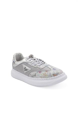 Kadın Deri Ve Tekstil Sneaker Ayakkabı 082Y24K11604