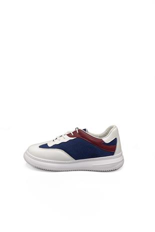 Kadın Deri Ve Tekstil Sneaker Ayakkabı 082Y24K11604