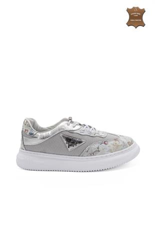 Kadın Deri Ve Tekstil Sneaker Ayakkabı 082Y24K11604