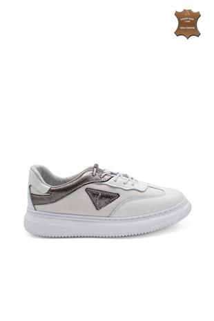Kadın Deri Ve Tekstil Sneaker Ayakkabı 082Y24K11604