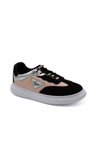 Kadın Deri Ve Tekstil Sneaker Ayakkabı 082Y24K11604