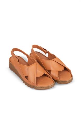 Kadın Hakiki Deri Sandalet Ayakkabı  109Y24K12502