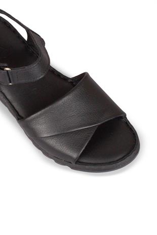 Kadın Hakiki Deri Sandalet Ayakkabı  109Y24K12505