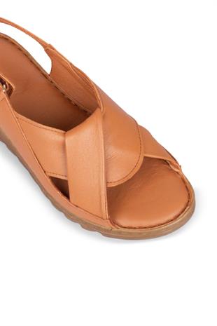 Kadın Hakiki Deri Sandalet Ayakkabı  109Y24K12502