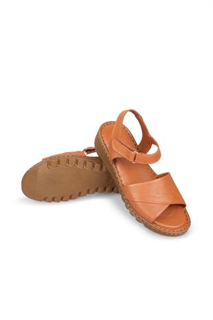 Kadın Hakiki Deri Sandalet Ayakkabı  109Y24K12505