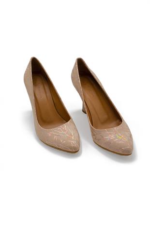 Kadın Stiletto Hakiki Deri Ayakkabı 052Y21K10003