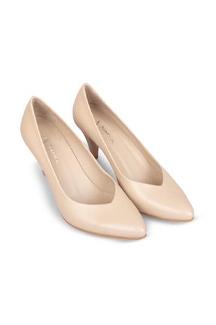 Kadın Stiletto Hakiki Deri Ayakkabı 052Y25K10038