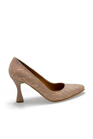 Kadın Stiletto Hakiki Deri Ayakkabı 052Y21K10003