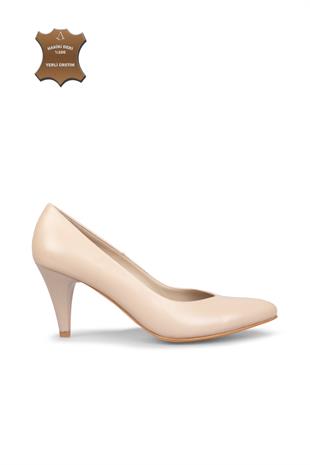 Kadın Stiletto Hakiki Deri Ayakkabı 052Y25K10038