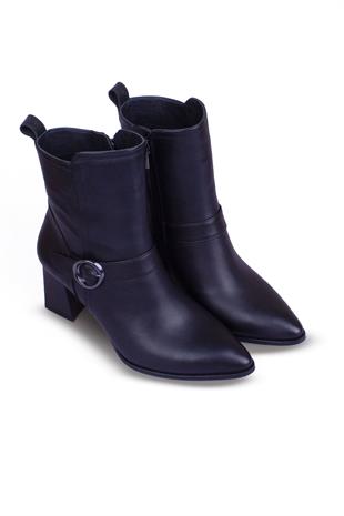 Kadın Topuklu Bot Hakiki Deri Ayakkabı 084K25K11309