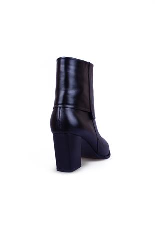 Kadın Topuklu Bot Hakiki Deri Ayakkabı 074K25K11055