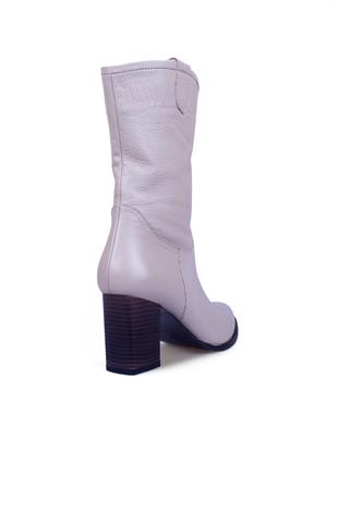 Kadın Topuklu Bot Hakiki Deri Ayakkabı 074K24K11044