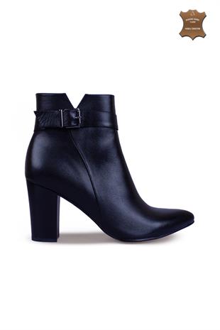 Kadın Topuklu Bot Hakiki Deri Ayakkabı 052Y24K10031
