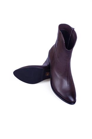 Kadın Topuklu Bot Hakiki Deri Ayakkabı 052K25K10037