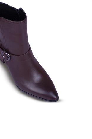 Kadın Topuklu Bot Hakiki Deri Ayakkabı 084K25K11309