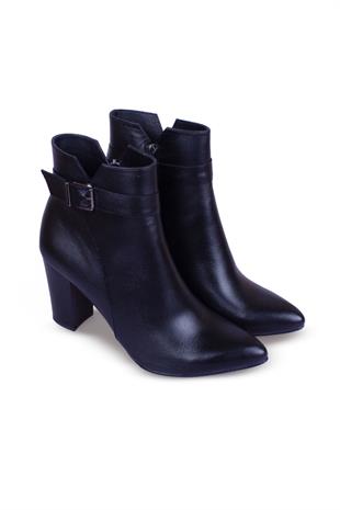 Kadın Topuklu Bot Hakiki Deri Ayakkabı 052Y24K10031