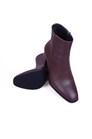 Kadın Topuklu Bot Hakiki Deri Ayakkabı 084K25K11308