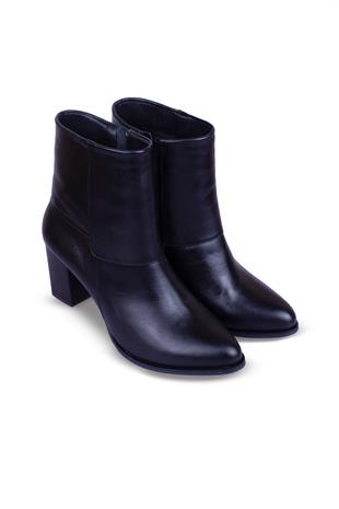 Kadın Topuklu Bot Hakiki Deri Ayakkabı 074K25K11055