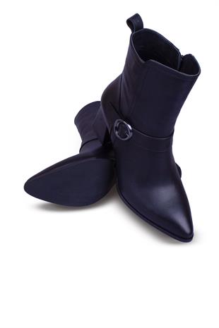 Kadın Topuklu Bot Hakiki Deri Ayakkabı 084K25K11309