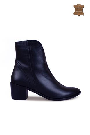 Kadın Topuklu Bot Hakiki Deri Ayakkabı 052K25K10037