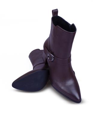 Kadın Topuklu Bot Hakiki Deri Ayakkabı 084K25K11309