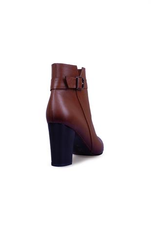 Kadın Topuklu Bot Hakiki Deri Ayakkabı 052Y24K10031