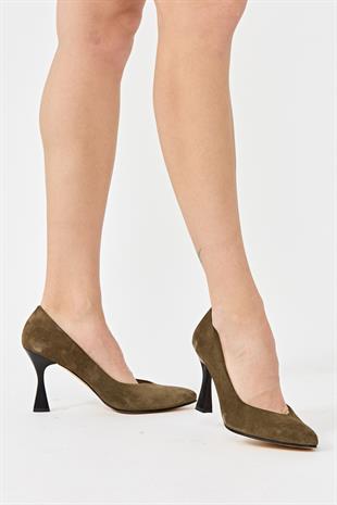 Kadın Topuklu Stiletto Hakiki Deri Ayakkabı 052Y21K10004
