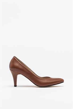Kadın Topuklu Stiletto Hakiki Deri Ayakkabı 052Y21K10002