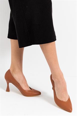Kadın Topuklu Stiletto Hakiki Deri Ayakkabı 052Y21K10004