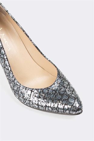 Kadın Stiletto Hakiki Deri Ayakkabı 052Y21K10003