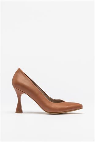 Kadın Topuklu Stiletto Hakiki Deri Ayakkabı 052Y21K10004