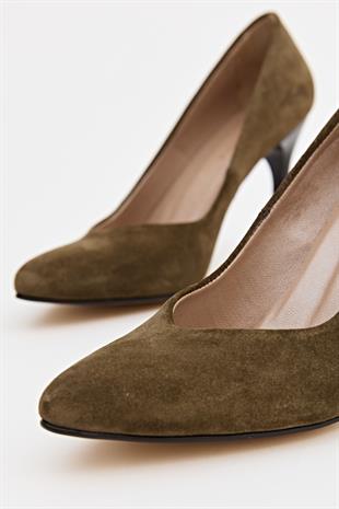 Kadın Topuklu Stiletto Hakiki Deri Ayakkabı 052Y21K10004