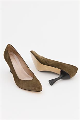 Kadın Topuklu Stiletto Hakiki Deri Ayakkabı 052Y21K10004