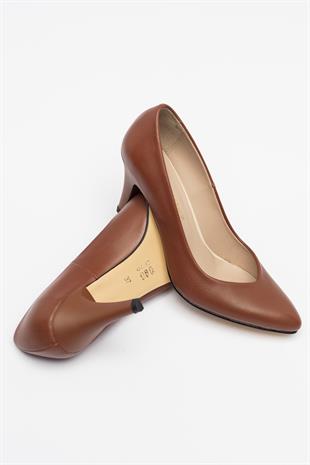 Kadın Topuklu Stiletto Hakiki Deri Ayakkabı 052Y21K10002