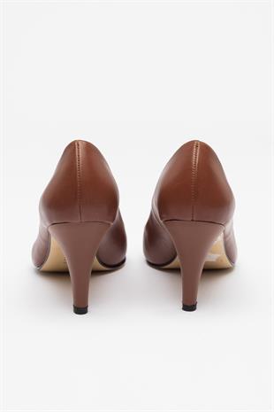 Kadın Topuklu Stiletto Hakiki Deri Ayakkabı 052Y21K10002