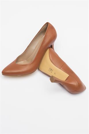 Kadın Topuklu Stiletto Hakiki Deri Ayakkabı 052Y21K10004