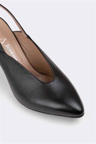 Kadın Topuklu Hakiki Deri Ayakkabı 074Y23K11037