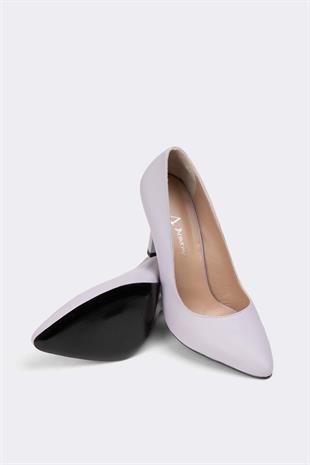 Kadın Topuklu Stiletto Hakiki Deri Ayakkabı 074Y23K11035
