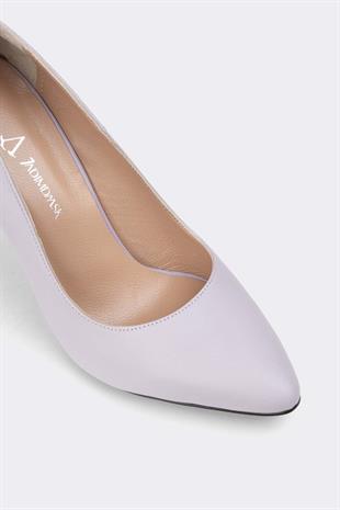 Kadın Topuklu Stiletto Hakiki Deri Ayakkabı 074Y23K11035