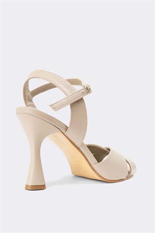 Kadın Topuklu Hakiki Deri Ayakkabı 074Y22K11010