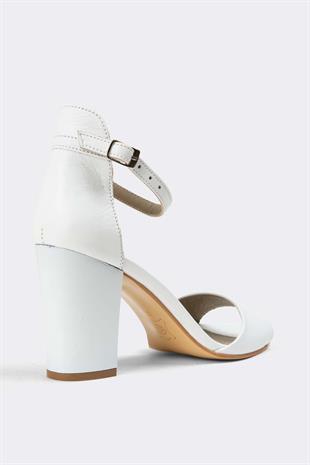 Kadın Topuklu Hakiki Deri Ayakkabı 074Y22K11015